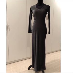 Evening silver metallic stretch dress. Fit SZ XS-S